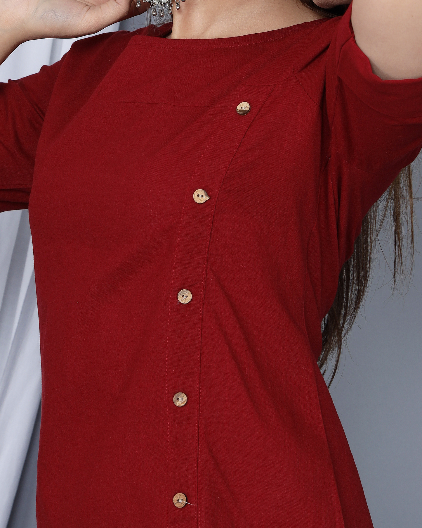Maroon Rayon Kurti Top Stylish and Comfortable Wear