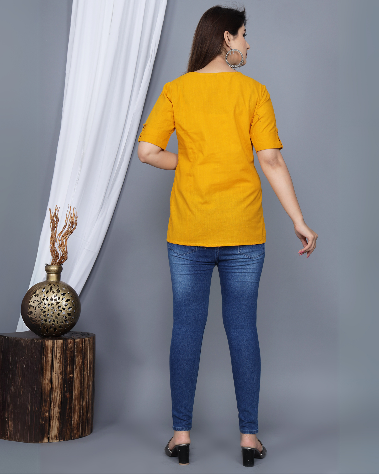 Mustard Rayon Top Elegant and Versatile for Every Occasion
