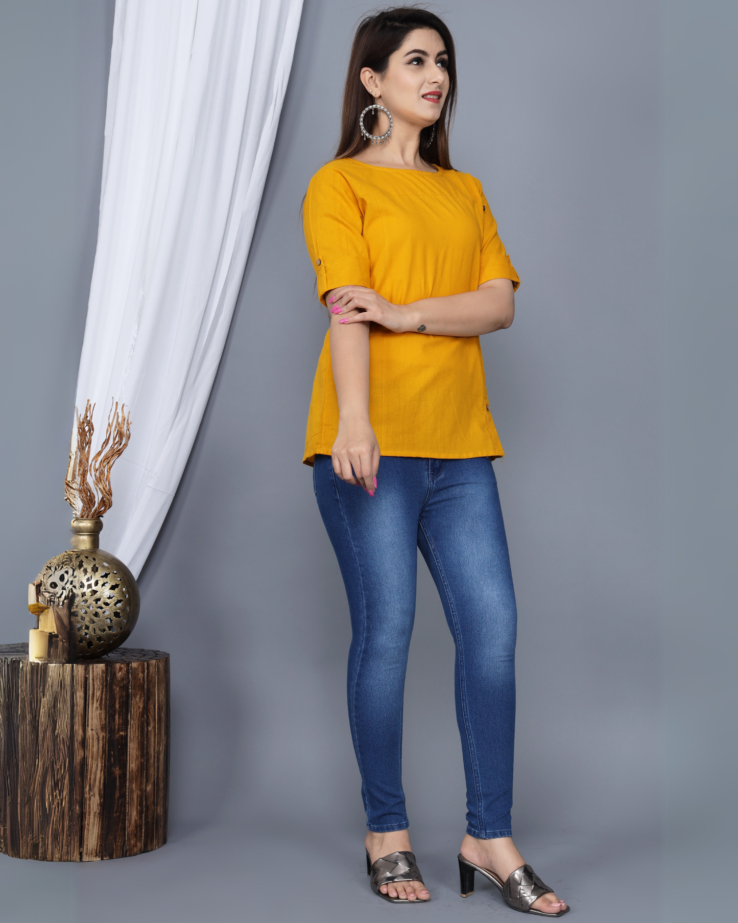 Mustard Rayon Top Elegant and Versatile for Every Occasion