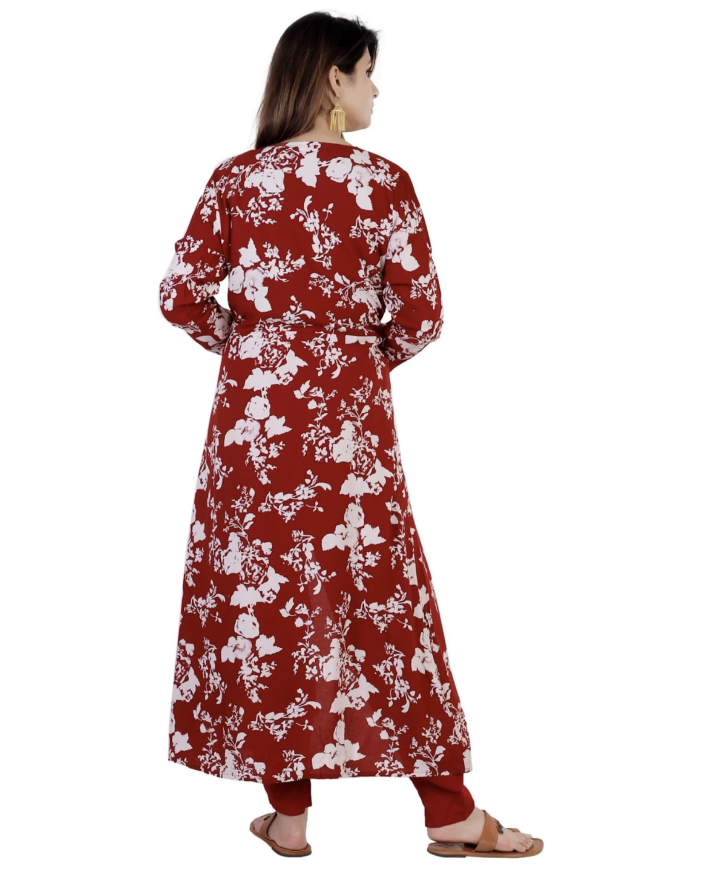 Rayon Printed Shrug with Embroidered Choli and Dhoti Set