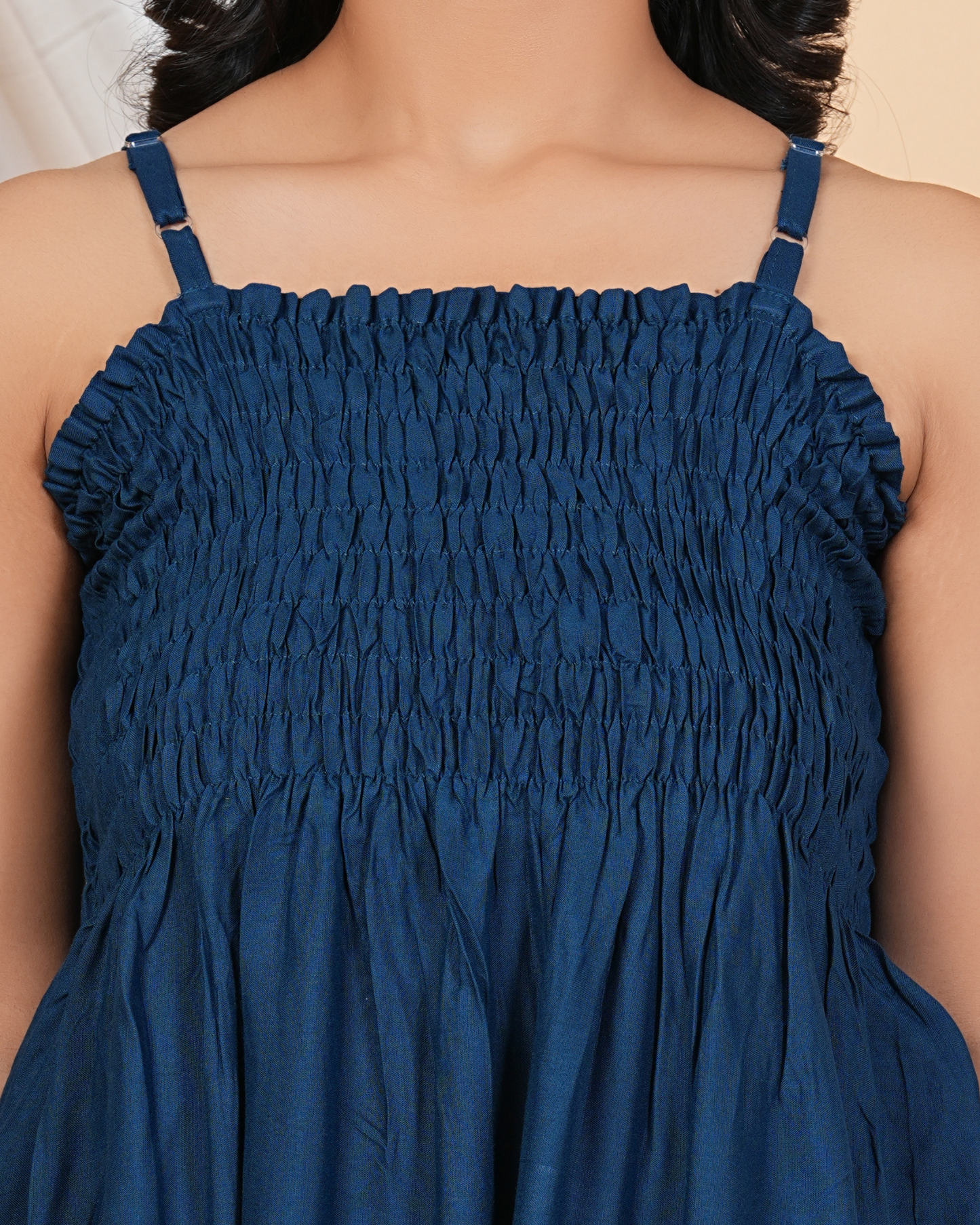 Rama Bobin A Line Rayon Kurti Elegant Teal Blue Charm