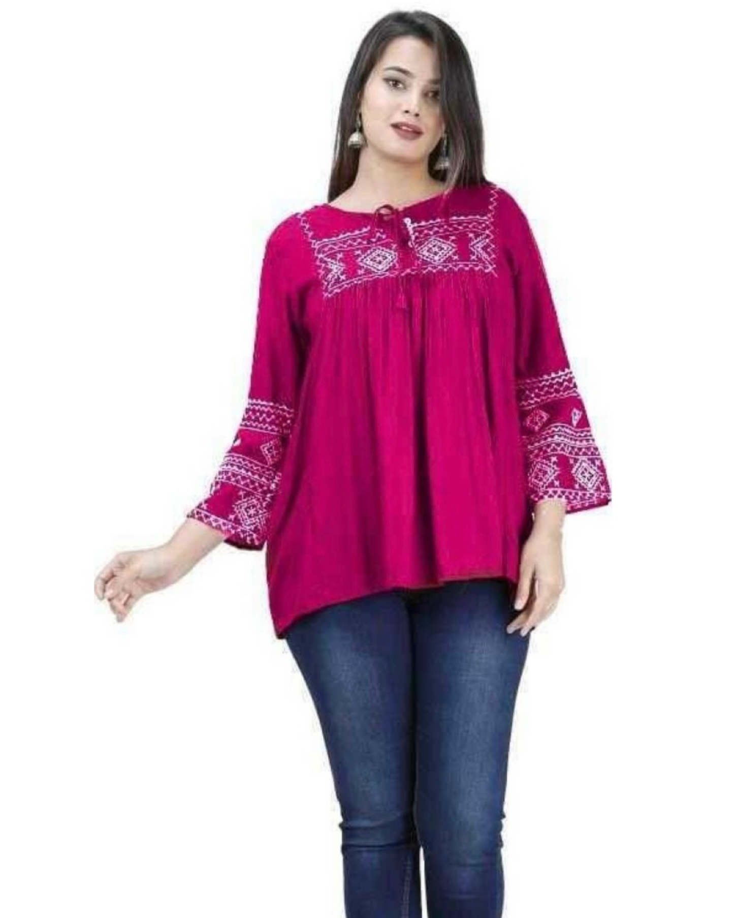 Rani Embroidered Rayon Top