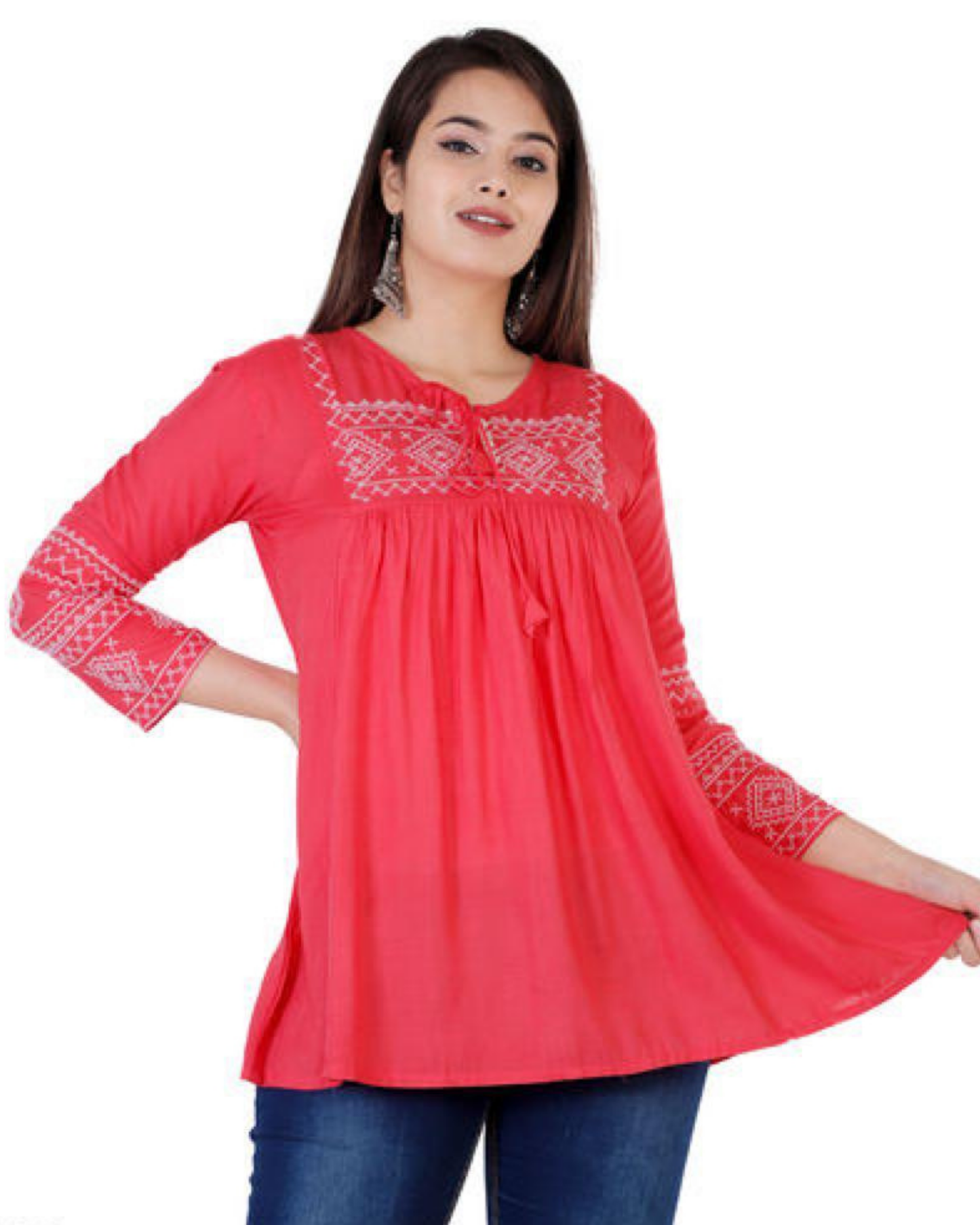 Gajri Rayon Embroidery Elegant & Stylish Top