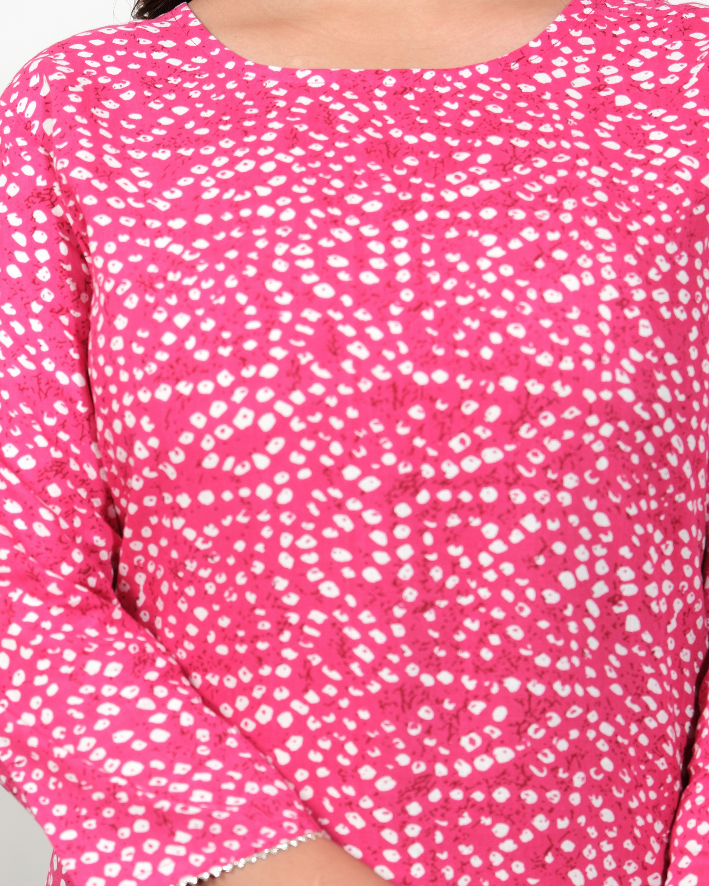 Pink Rayon Printed Straight Kurti Chic and Comfortable Outfit