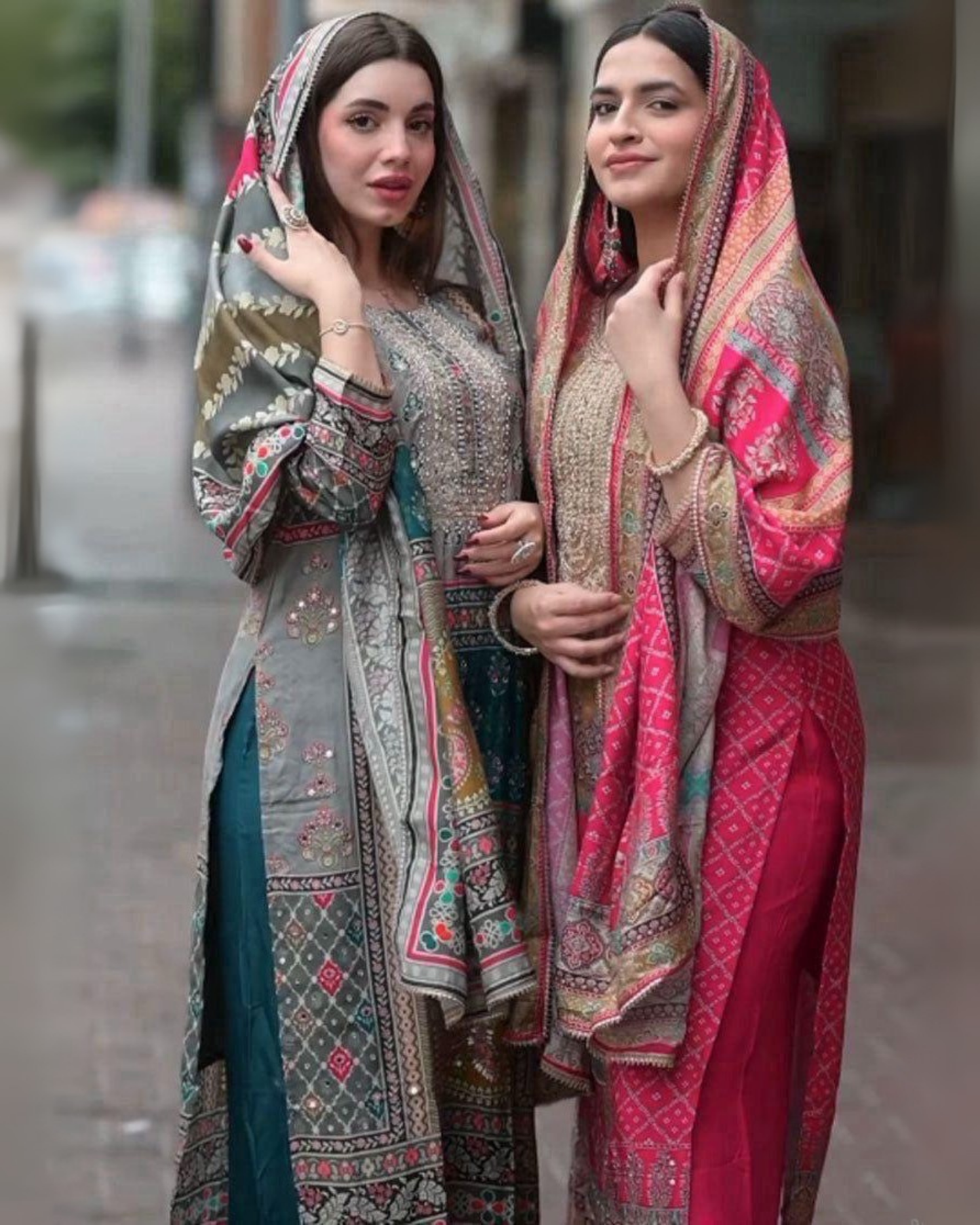 Shree Satin Print Pink & Multi-Color Traditional Suit Set with Dupatta