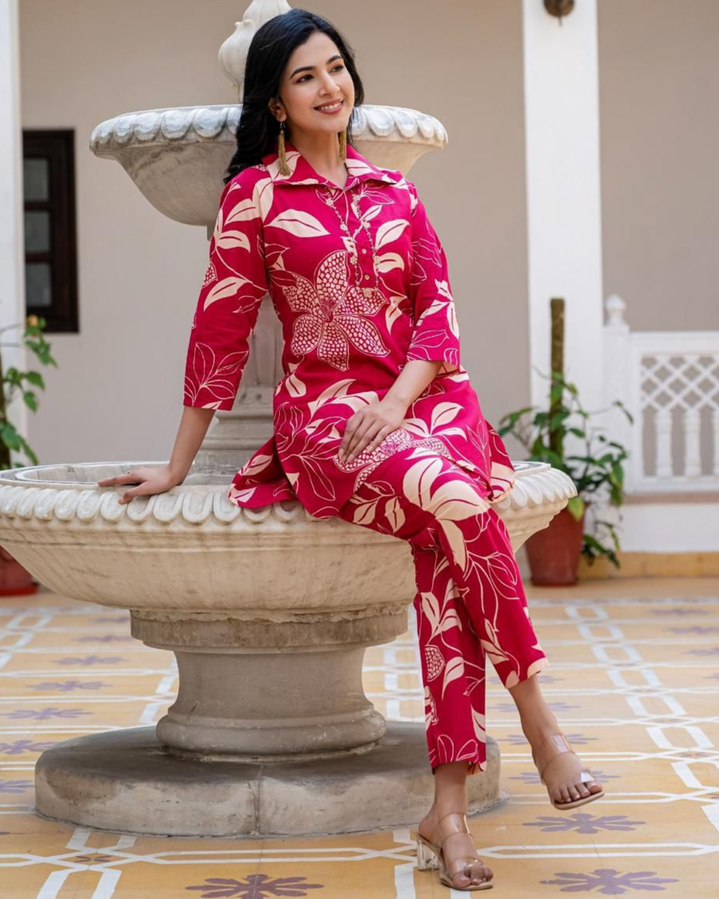 Ruby Rani Cotton Floral Printed Co-ord Set