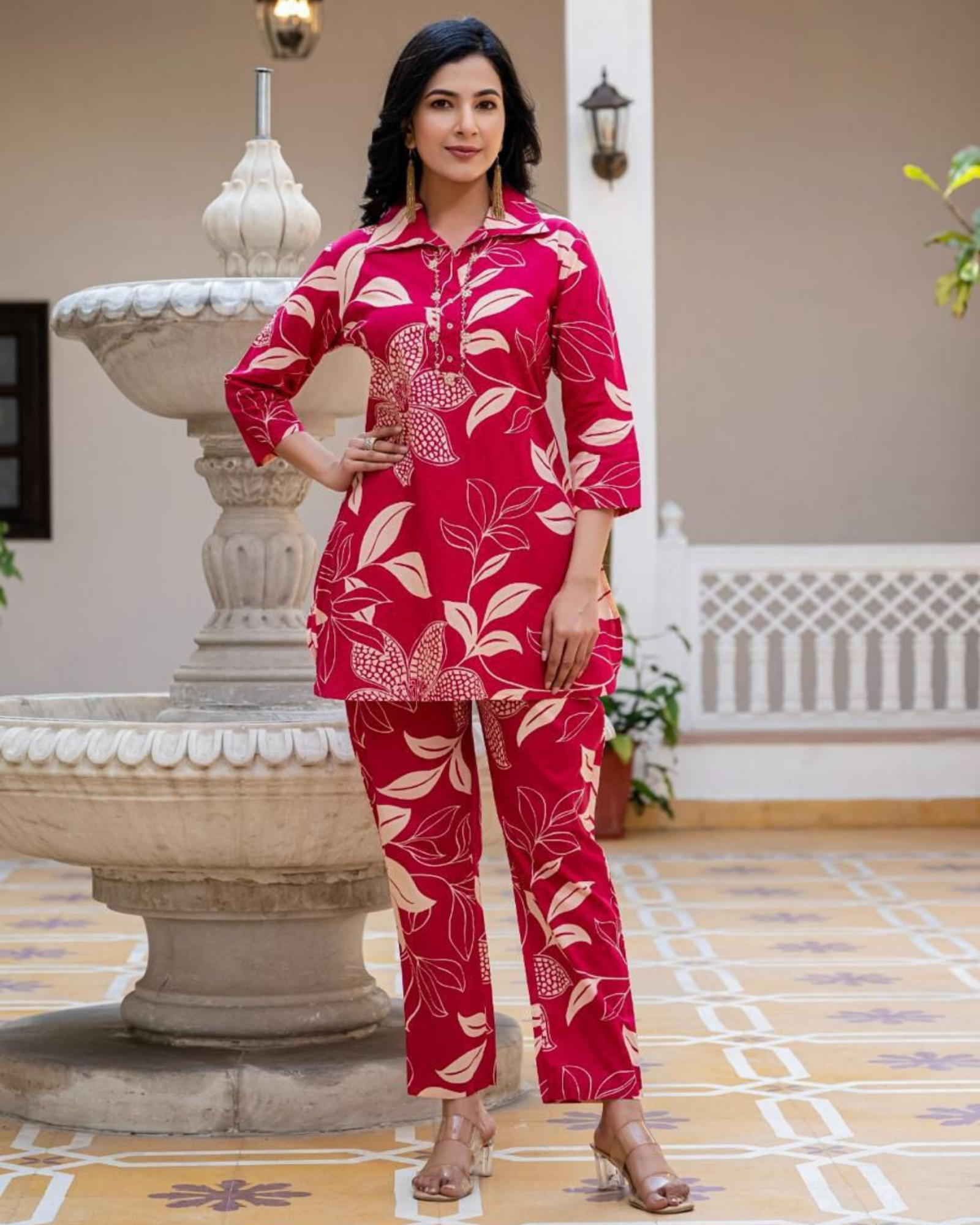 Ruby Rani Cotton Floral Printed Co-ord Set