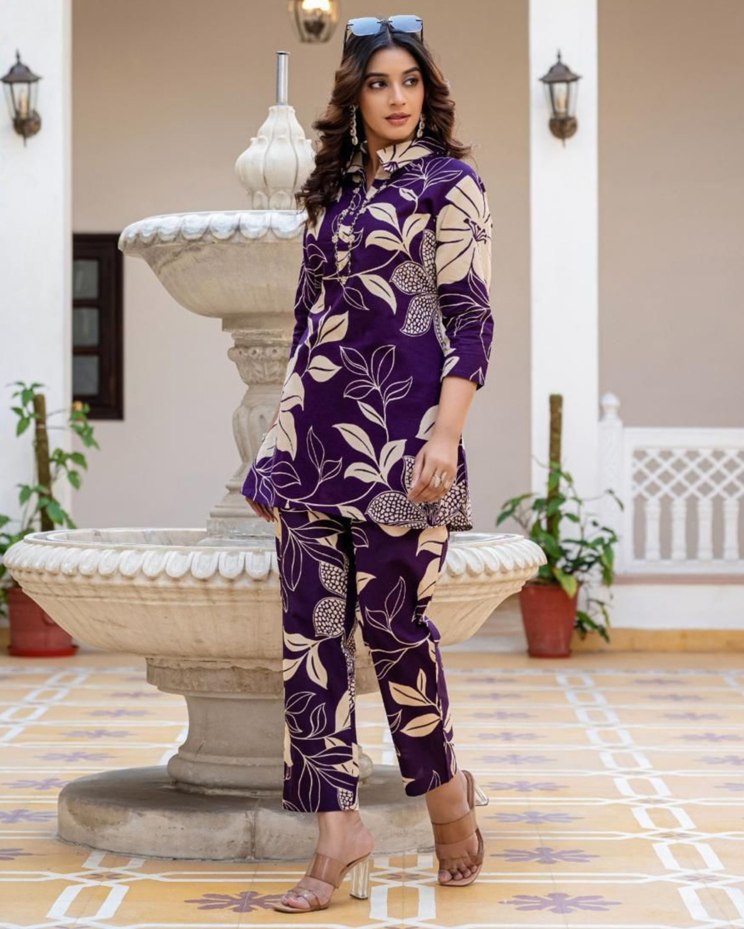 Ruby Rani Cotton Floral Printed Co-ord Set