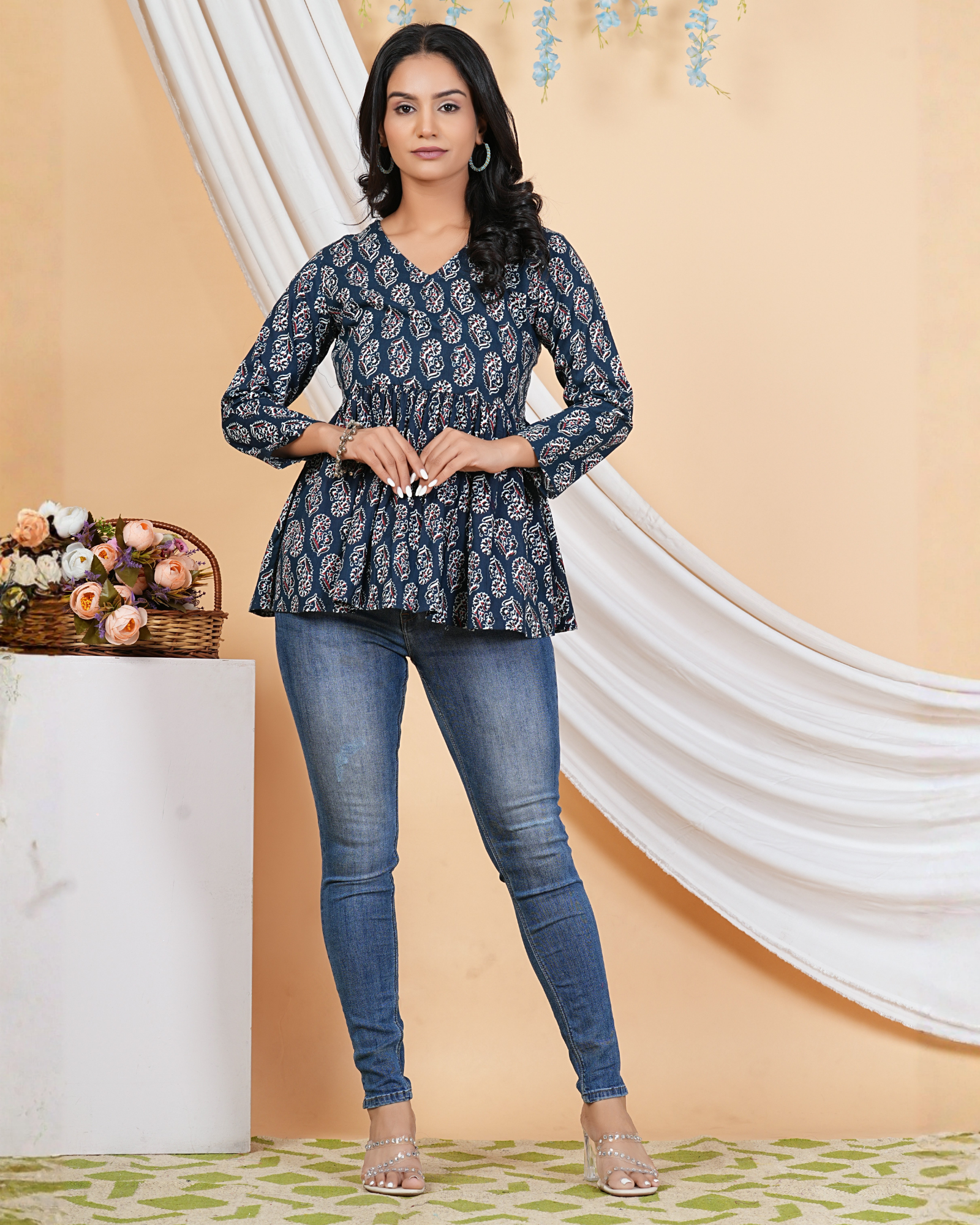 Blue Butta Cotton A Line Top Everyday Comfort in Style