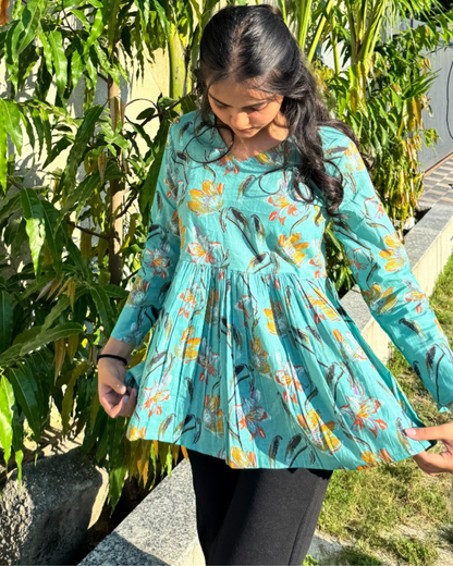 Pista Printed Cotton Top Casual Comfortable Wear