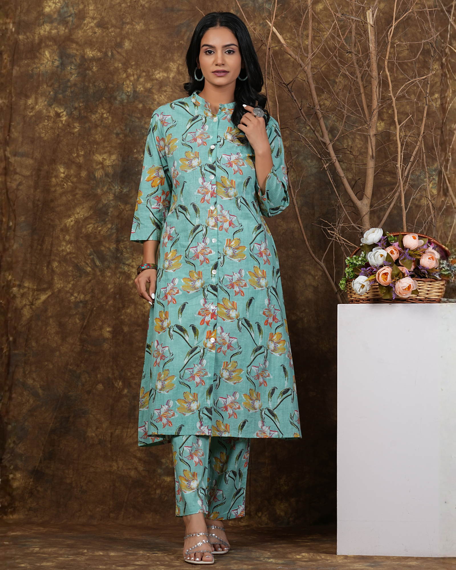 Elegant Pista Cotton Code Set for Comfortable Everyday Wear