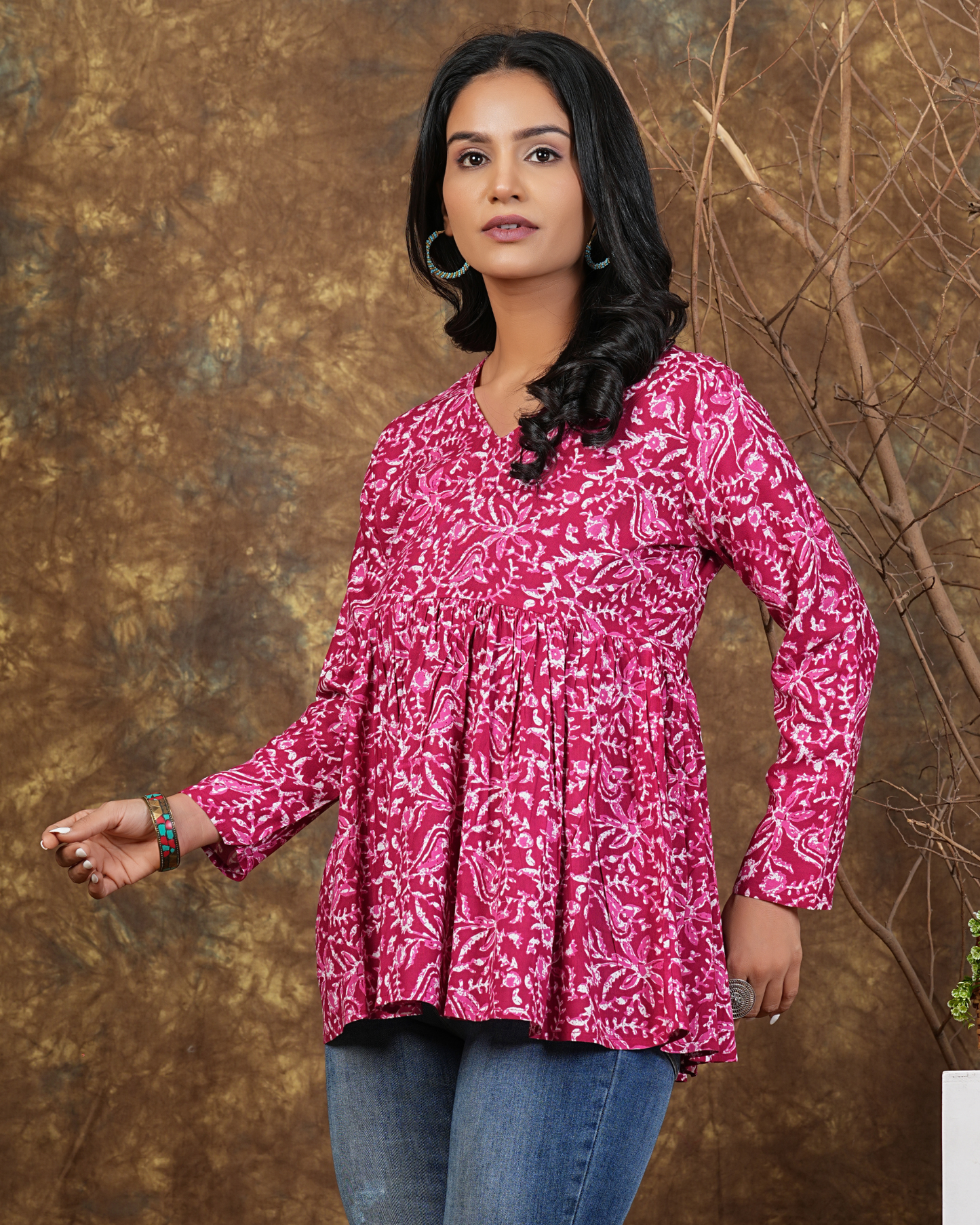 Stylish Rani Cotton Top Simple Soft and Easy to Wear
