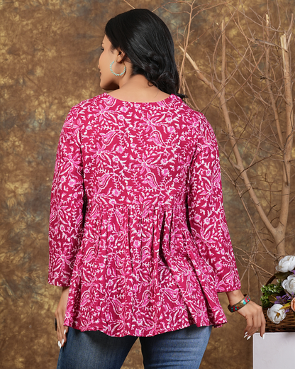 Stylish Rani Cotton Top Simple Soft and Easy to Wear