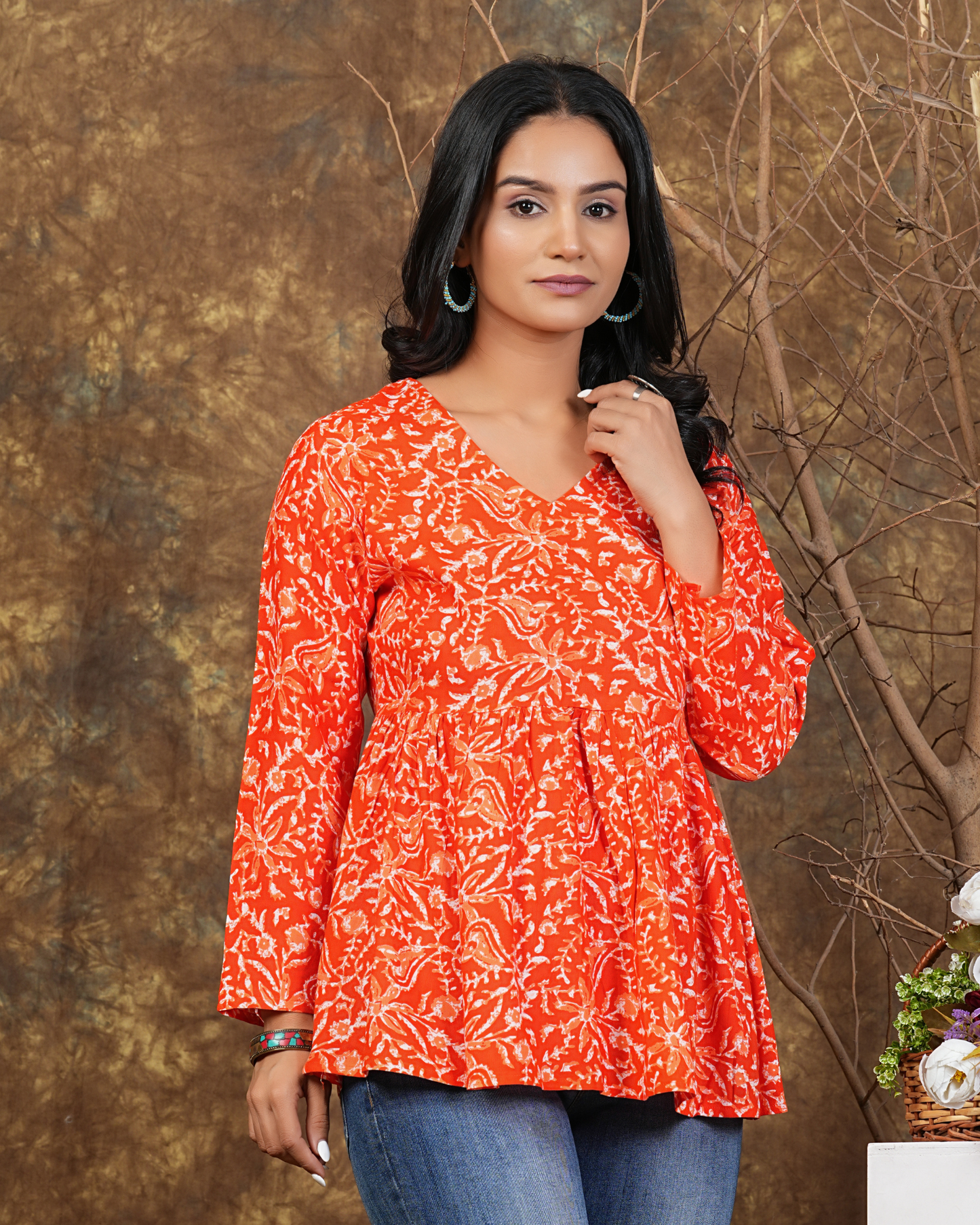Bright Orange Cotton Top Effortless Everyday Style