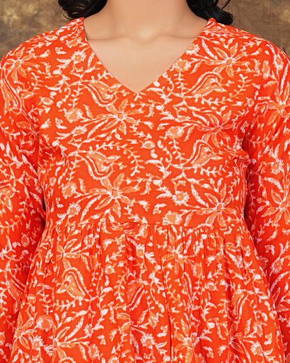 Bright Orange Cotton Top Effortless Everyday Style