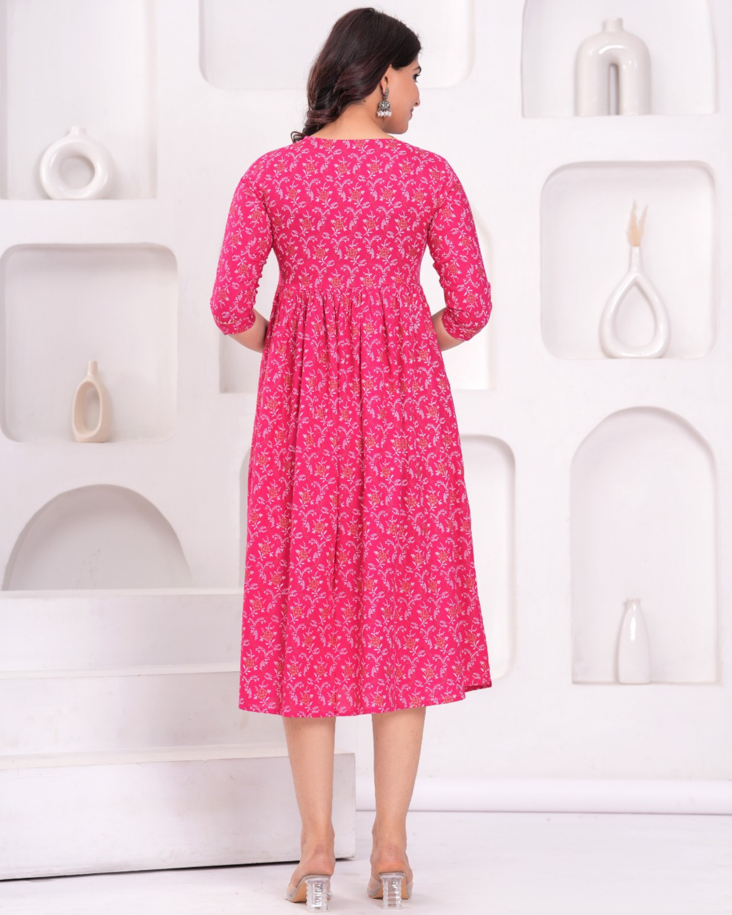 Chic Rani Bell Maternity Gown for Stylish Moms with Feeding Zips