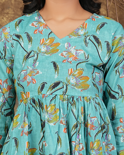 Pista Green Cotton Top Fresh & Comfortable Everyday Wear