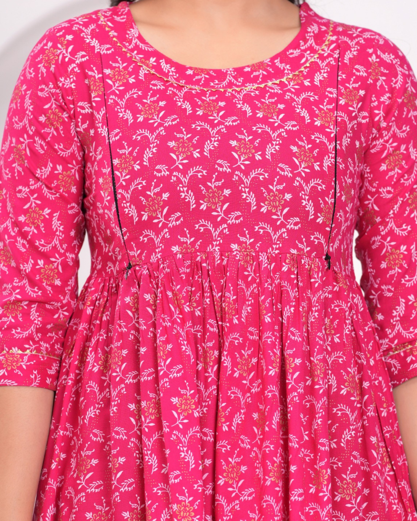 Chic Rani Bell Maternity Gown for Stylish Moms with Feeding Zips