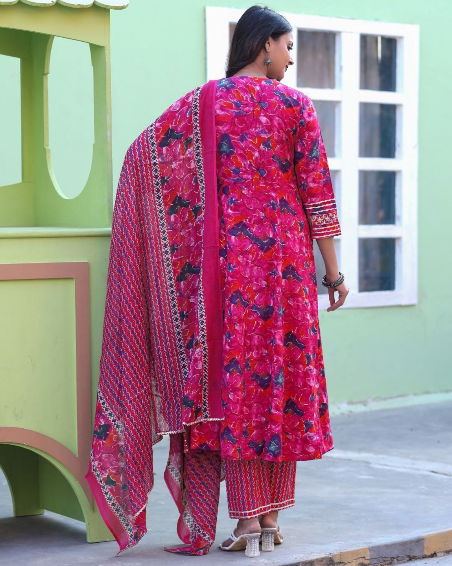 Shree Rama Cotton Embroidered Suit Set with Dupatta