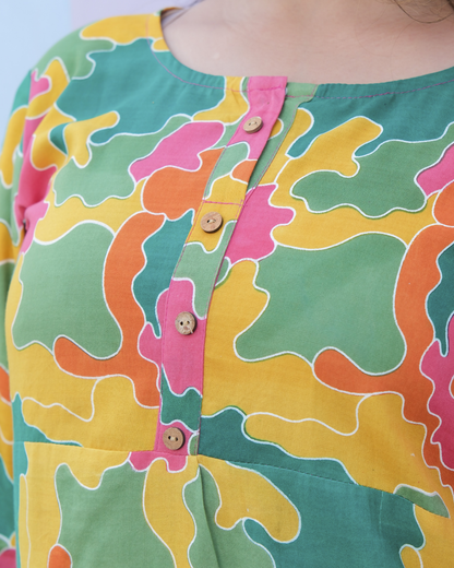 Mix Cotton Printed Co-ord Set Stylish and Comfortable Wear